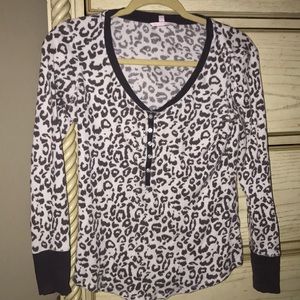 Victoria secret cheetah print pajama top